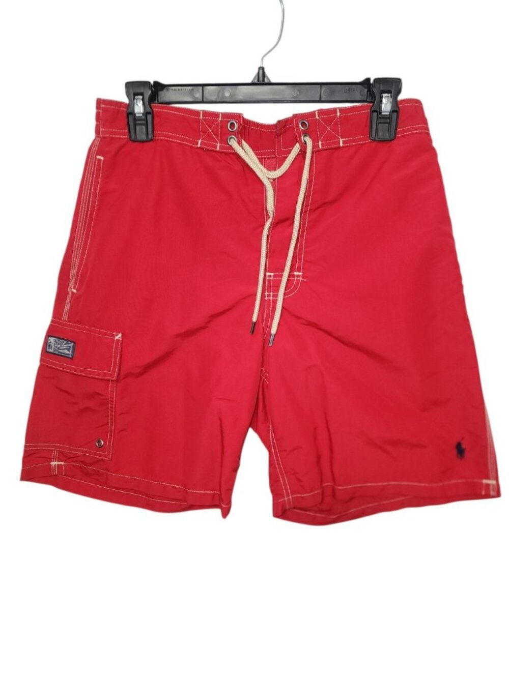 Polo Ralph Lauren Swim Trunks Mens Small Red Board Shorts Pony Logo Lined